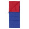 Youth warm weather rectangle sleeping bag - Blue Red (youth size 64" x 28")