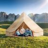 VEVOR Canvas Bell Tent, 4 Seasons 3 m/9.8ft Yurt Tent, Canvas Tent for Camping with Stove Jack, Breathable Tent Holds up to 4 People