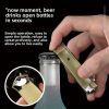 1pc 3-in-1 Lighter, Butane Lighter, Bottle Opener Lighter, Outdoor Emergency Lighter, Tactical Design Engraved Lighter, Portable Lighter for Camping
